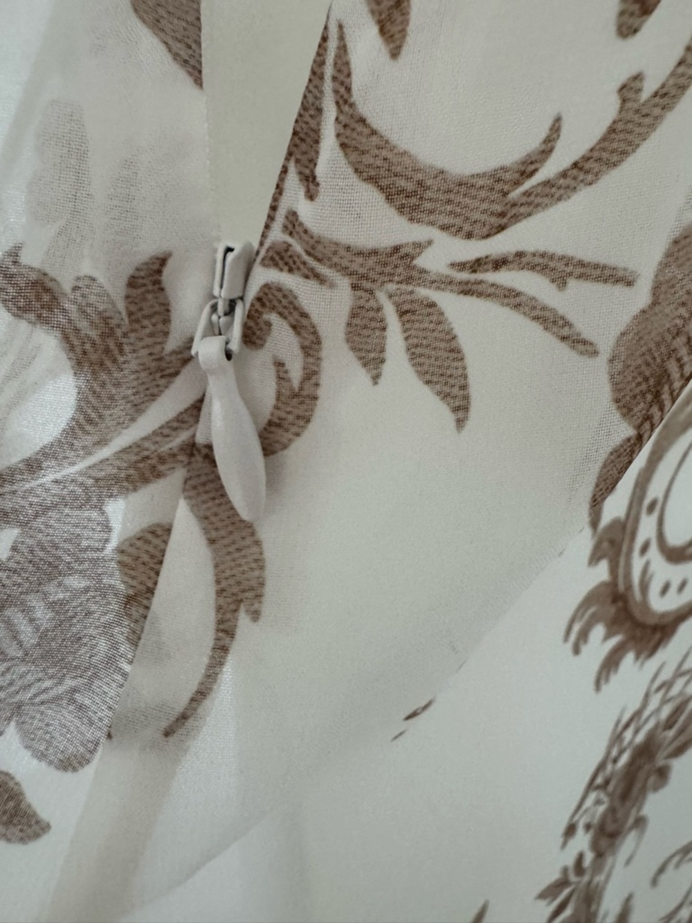 Ungaro Floral Paisley Ruffle Maxi Dress XXL Cream Gold NWOT - Picture 14 of 14